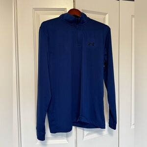 Under Armour Quarter Zip Blue Long Sleeve Shirt